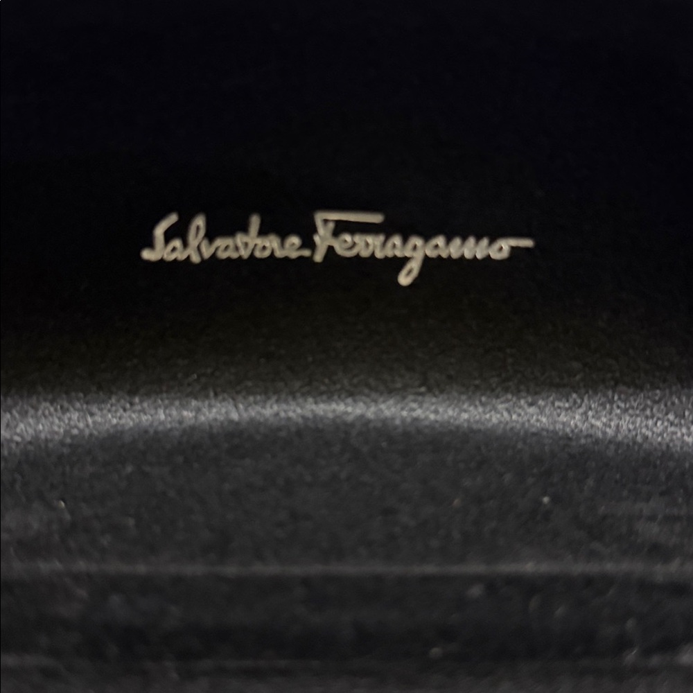 Salvatore Ferragamo Black and Silver Sunglasses with Case - Picture 2 of 4